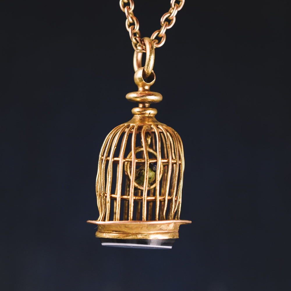 Buy Birdcage Necklace Miniblings 80cm Bird Cage Gold-plated Online in India  - Etsy